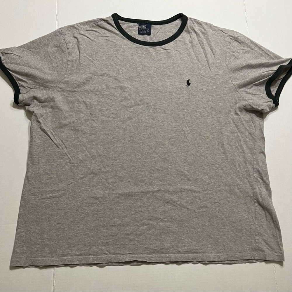 Vintage Polo Ralph Lauren Shirt Mens 2XL XXL Gray Black Casual Preppy